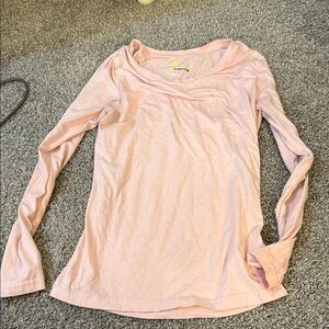 Soft Pink Long Sleeve Women's Top under scrub top nurses